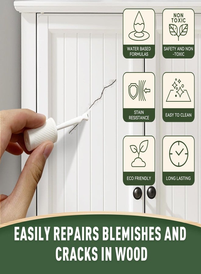 يسكن قلم طلاء DWIL لإصلاح الخشب - 1.5 أونصة لإعادة التشطيب، طلاء سريع الجفاف للخدوش والتشققات والبقع على الأثاث والخزائن والأبواب والطاولات والخزائن ذات الأدراج (أسود) - Image 2